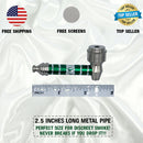 Classic Pot Pipe, Brass Metal Chamber Pipe, With Screw On Cap