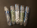 The "Blazin' Bullets" Handblown 2.5" Mini Glass Chillum Pipe One Hitter - Chillumz